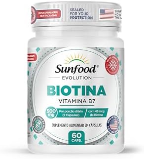 BIOTINA 500MG 60 CAPSULAS SUNFOOD EVOLUTION