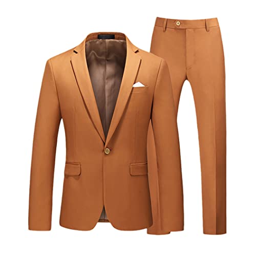 Ensemble veste pantalon homme couleurs bonbon costume mariage ajusté