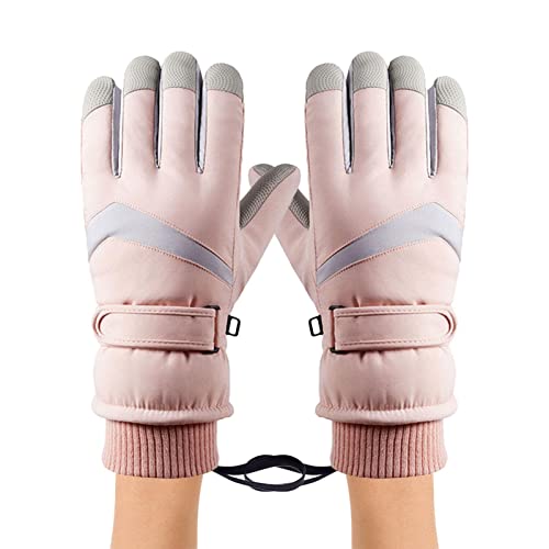 edcb Guantes de Invierno | Guantes de Nieve Impermeables a Prueba de Viento - Guantes de Snowboard de Invierno a Prueba de Viento con Pantalla táctil Guantes de esquí con Correas de muñeca para esquí Cover