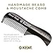 KENT A 81T Graphite X-Small Men's Beard Mustache Pocket Comb, Fine Toothed for Facial Hair Grooming and Styling. Hand-Made of Quality Cellulose Acetate, Saw-cut Hand Polished. Made in England