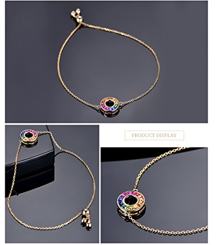 Ruby Sapphire Tsavorite Cuff Bracelet Bangle 14K Yellow Gold Natural Genuine Gemstone Birthstone Rainbow #TOP2