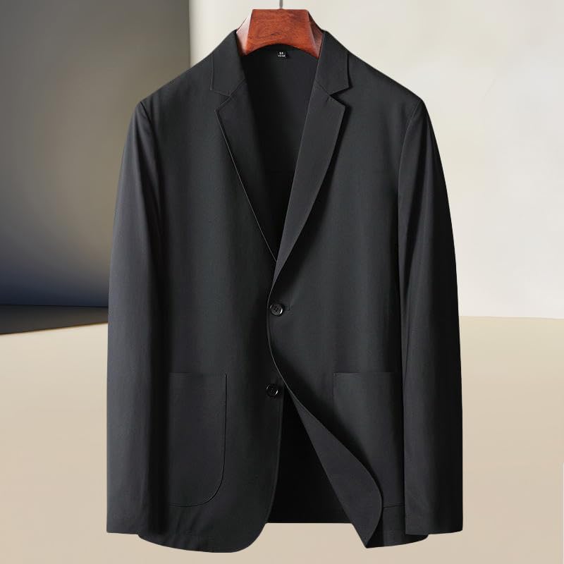 Men's Spring Summer Wrinkle-Resistant Slight Stretch Business Single Young Lightweight Single Layer Blazer