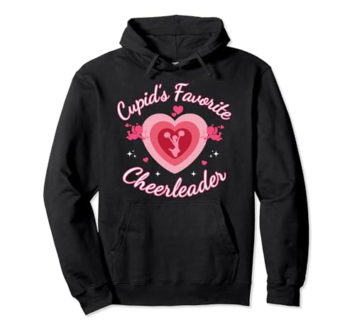 Cupidos Favorito Animadora Día de San Valentín Amor Animar Mujeres Sudadera con Capucha
