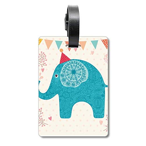 Étiquette pour valise voyage motif chapeau rouge porte-nom bagage drapeau bleu
