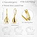 Teardrop Leverback Dangle Earrings for Women 14K Gold Tear Drop Waterdrop Dangle Earrings for Women Trendy Hypoallergenic Teardrop Leverback Earring