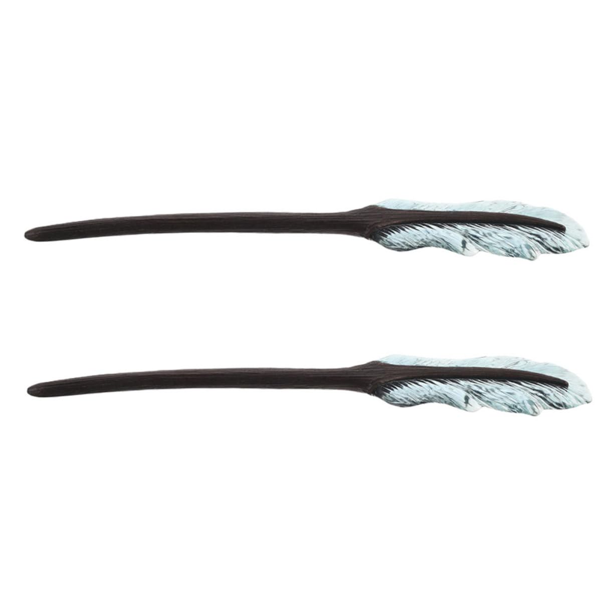 Bâtonnet à cheveux chinois en bois léger pour chignon stable - 8