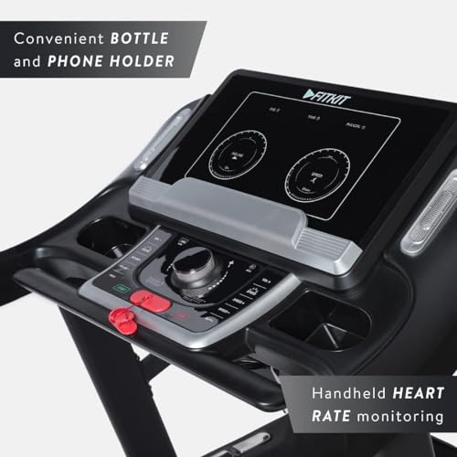 Image of Fitkit FT550M (7HP Peak) DC-Motorised Treadmill (Max Speed: 20km /hr, Inclination: Auto, Max Weight: 150 Kg) with Free Home Installation and Connected Live Interactive Sessions by cultsport