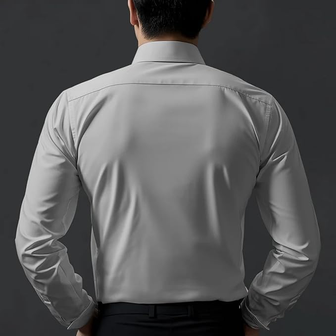 Image of DEELMO Combo of Men's Stylish Solid Satin Casual Shirt for Men Full Sleeves| Poly Satin Silk Shirt Pack of 2