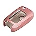 Pink TPU Flip Key Fob Cover Case Remote Holder Skin Protector for Chevy Chevrolet Equinox Camaro Cruze Malibu Sonic Volt Park Impala Buick Encore Allure Regal