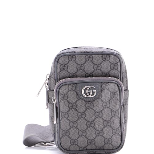 Gucci, Pre-Loved Ophidia Sling Bag GG Coated Canvas Mini, Gray