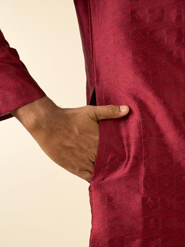 Image of DIWAS BY MANYAVAR Men's Art Silk Self Design Kurta (1pc)