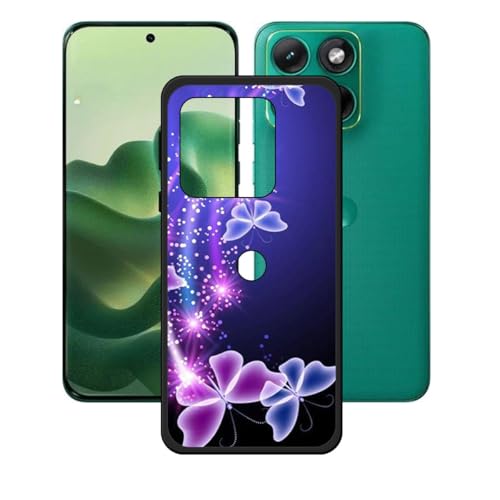 LCEHTOGYE �K�p Motorola Edge 70 Fusion+�p�P�[�X�A�K�p Motorola Edge 70 Fusion+ (6,8")�ƌ݊����̂��钴���^�u���b�N�\�t�gTPU�V���R���Q���P�[�X�ی�J�o�[- WZ25