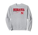 Nebraska Cornhuskers Softball Laces Gray Officially Licensed Sweatshirt