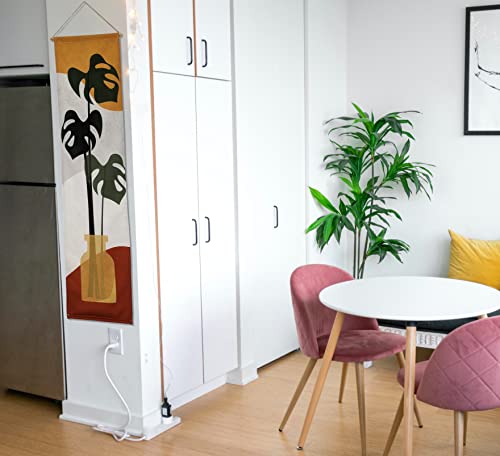 Madrona Brands Tapeçaria Boho Leaves - Decoração de parede vertical estreita para quarto, banheiro,