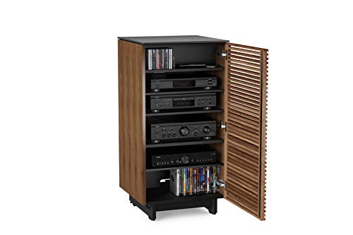 BDI Corridor 8172 Enclosed Audio Tower, Natural Walnut