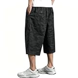 [ｉｎｏｔｅｎｋａ] カーゴパンツ メンズ ハーフパンツ ショートパンツ L-6XL 大きいサイズ 5つポケット 七分丈 無地 ゆったり ビッグシルエット 半ズボン 作業着 調整紐 アウトドア ワイドタイプ カジュアル 通気 春夏(3XL 2021カモフラージュ)