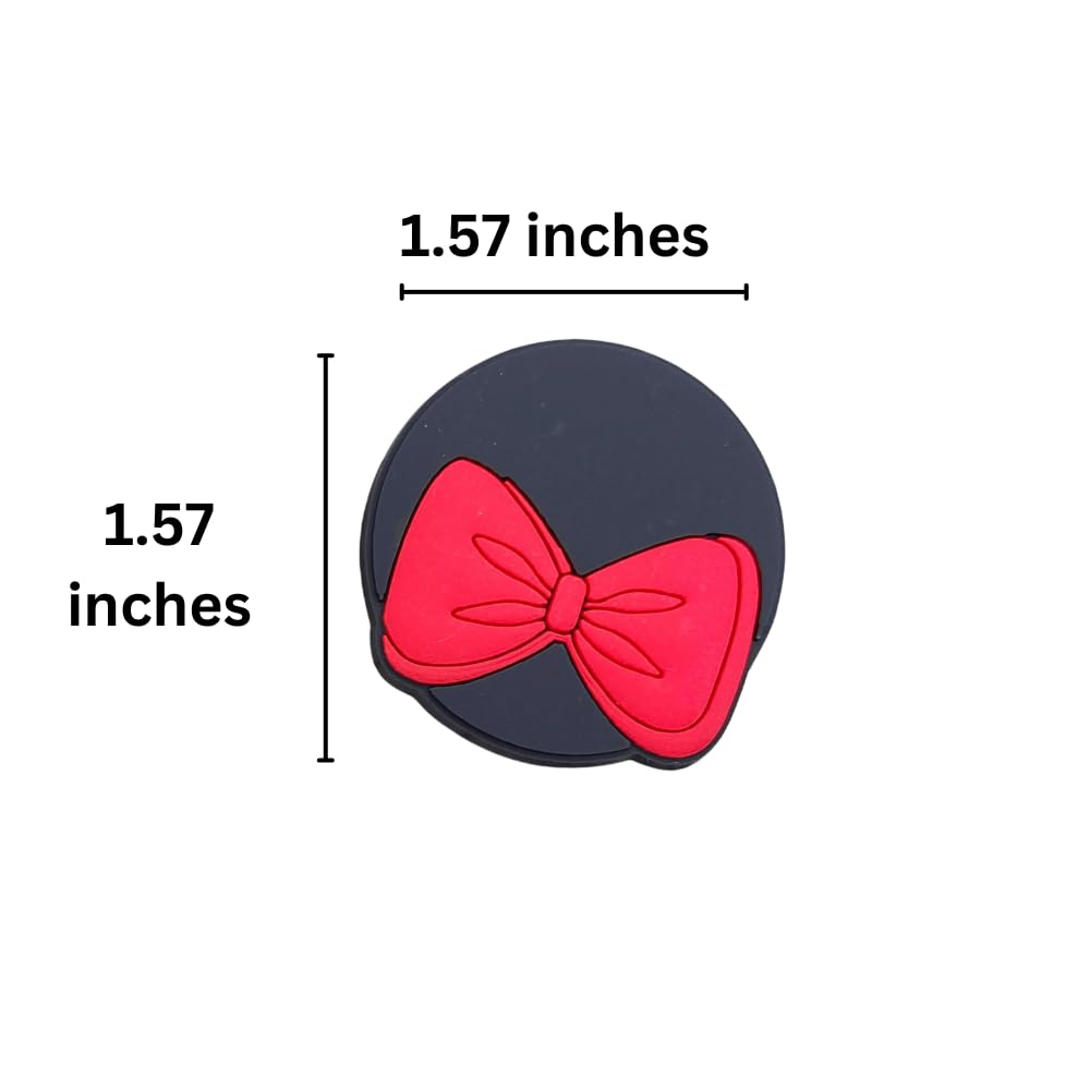 Stroller Identifier Stroller Finder Clip- The Stroller Scout- Black Ears Accessory (Black with Red Bow)