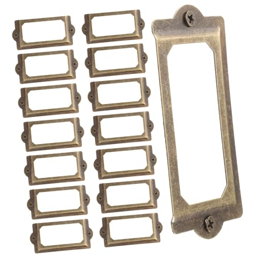 CONGARTENO 2セット ?古古ラベルホルダー 引き出し用名刺フレーム キャビネット装飾具 耐久性鉄製 オフィス 図書館 郵便局対応