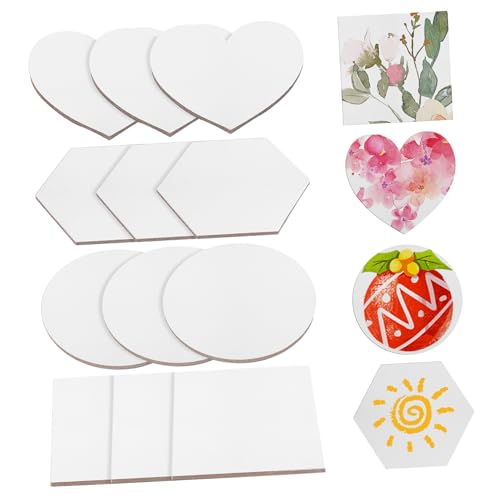Artibetter Imanes De Lienzo Para Pintar, Mini Lienzos Rectangulares De Lona Blanca, Kit De Pintura Sin Diseño, 16 Piezas, y Seguros Para Manualidades Casa, Oficina y Escuela