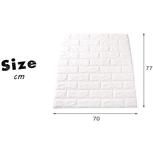 Papier peint en briques blanches 3D pour masquer les défauts des murs sans travaux - 8