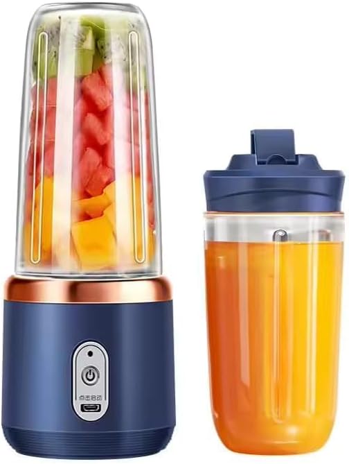Qlect Portable Blender Electric Juicers Fruit Mixers USB Rechargeable Smoothie Mini Personal Juicer 6 Blades 3Gears With 1500 Mah Rechargeable Battery-Smoothie Blender