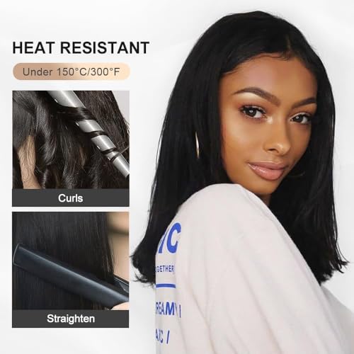 Emistar Yaki Straight U Part Wig Soft Synthetic Hair Like Real Human Hair Wear And Go Glueless Wig Italian Yaki V Part Half Wigs For Black Women thumb #2