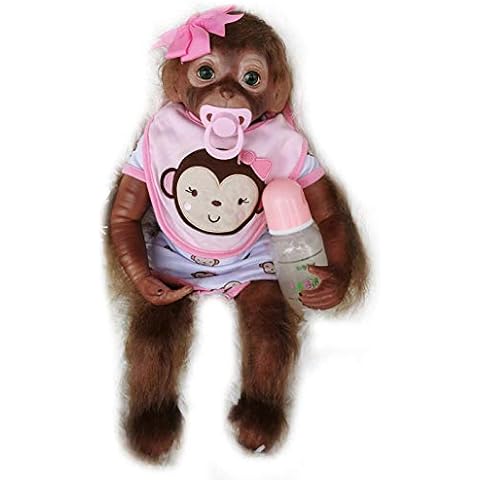 seraphicar Monkey Baby Doll, Handmade Innovative Monkey Doll, Reborn Dolls, Realistic Lifelike Reborn Monkey Baby Dolls, Soft Silicone Vinyl Collectible Flexible Doll Feel Real Cover
