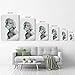 Marilyn Monroe Bubble Gum Chewing Gum Black and White Canvas Print Home Decor/Iconic Wall Art/Gallery Wrapped Canvas Art Stretched/Ready to Hang (12 x 8)
