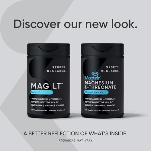 Sports Research® Magnesium L-Threonate Capsules 2000mg - High-Absorption Magtein® for Enhanced Brain Health, Memory, Focus & Restful Sleep Support - Vegan · Non-GMO · Gluten Free - 90 Count - Image 7
