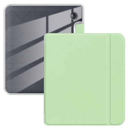 Funda para Kobo Libra Color 2024 de 17.8 cm, ultra transparente, suave, flexible, transparente, cubierta trasera de TPU con apagado y encendido automático para Kobo Libra, color verde claro