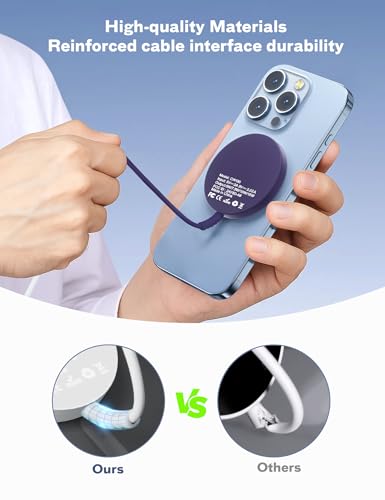 Image of Magnetic Wireless Charger Fast Charge Strong Magnet Charging Pad for iPhone 17 /16 /15 /14 /13 /12 - Series&AirPods Pro 4-2, Daul Ports, Case-Friendly, Ultra-Slim & Portable for Travel Nightstand Desk