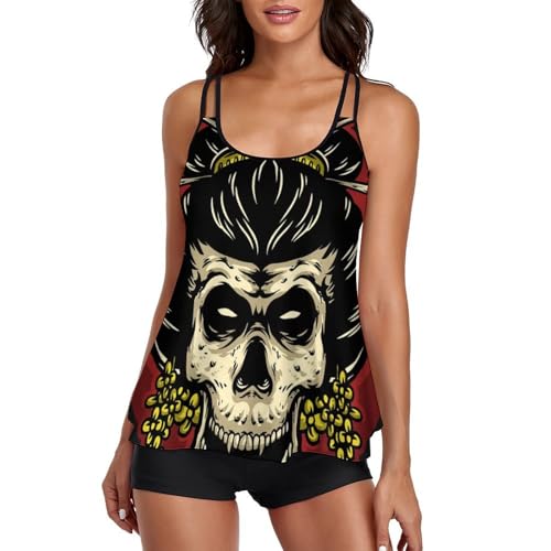 Bikini avec short de garçon et tankini femme crâne pour masquer les imperfections avec style