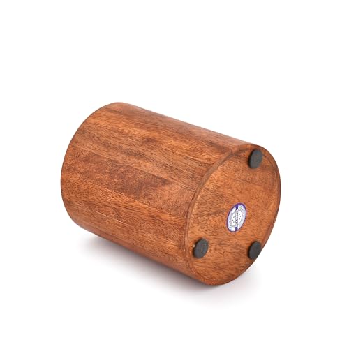 EDHAS Natural Mango Wood Cooking Utensil Holder for Countertop Spoons, Cooking Tools, etc. (12.7cm x 12.7cm x 15.24cm) - Image 4