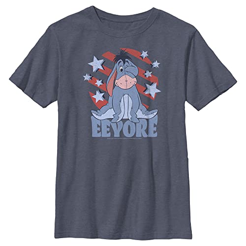 Disney Winnie The Pooh Eeyore Spangled Boy's Heather Crew Tee