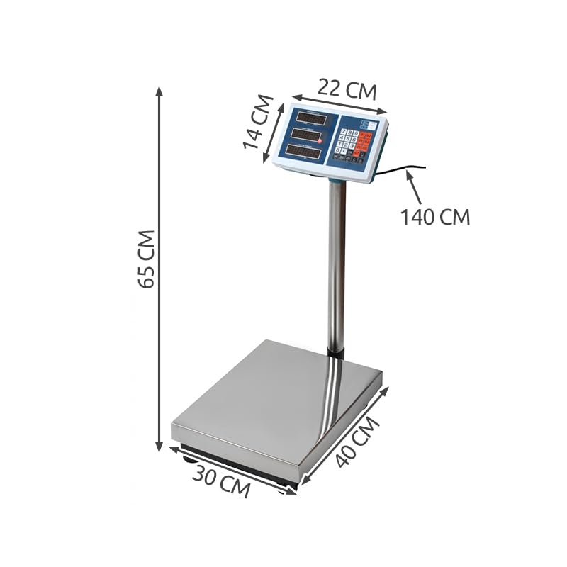 Gram Platformweegschaal met rvs weegplateau 30 kg x 5g