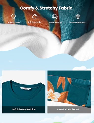 PATPAT Matching Family Outfits Mommy and Me Summer Outfits Short Sleeve Bodycon Dresses and T-Shirts4