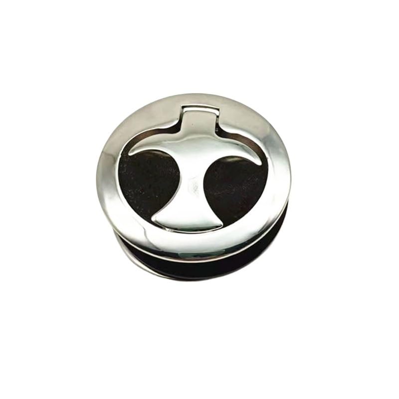 Serrure de porte ronde inox 316 de 61mm avec loquet de sol à anneau de traction pour bateau