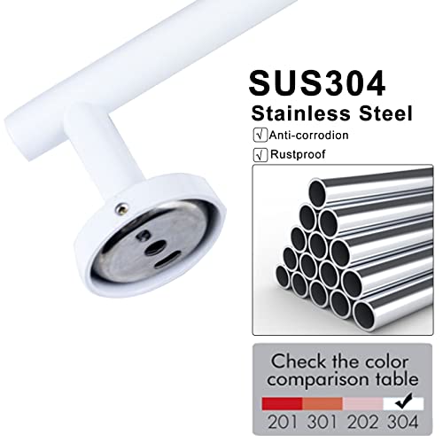 Cilee White Toilet Paper Holder,Bathroom Tissue Holder Paper Roll,Sus304 Stainless Steel Toilet Roll Holder For Bathroom, Kitchen, Washroom Wall Mount #TOP2