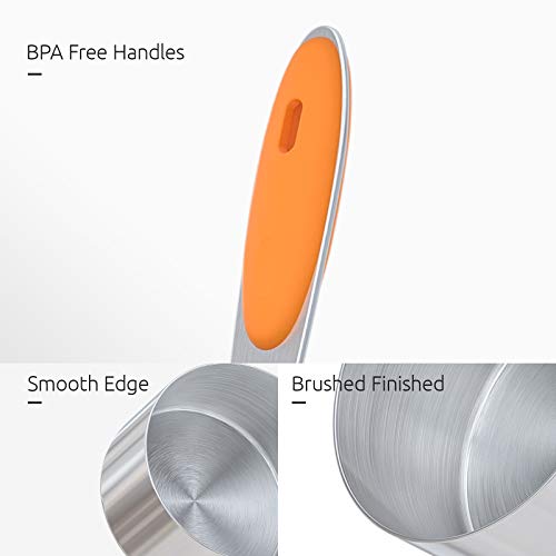 Image of U-Taste Measuring Cups Spoons Set, 18 /8 Stainless Steel, 10Pcs, Orange