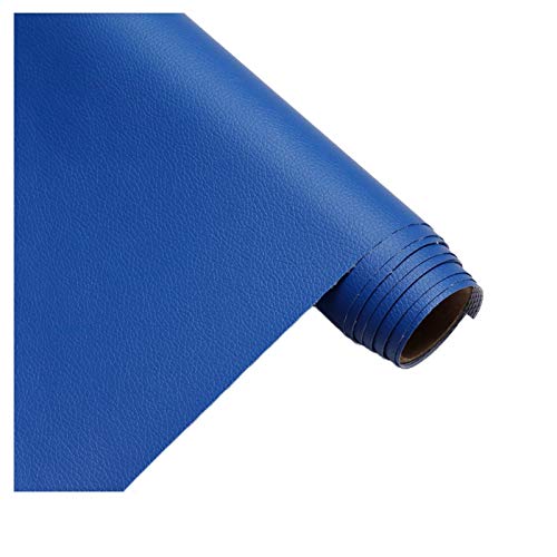 Tissu simili-cuir bleu foncé au mètre pour relooker les chaises de la salle à manger