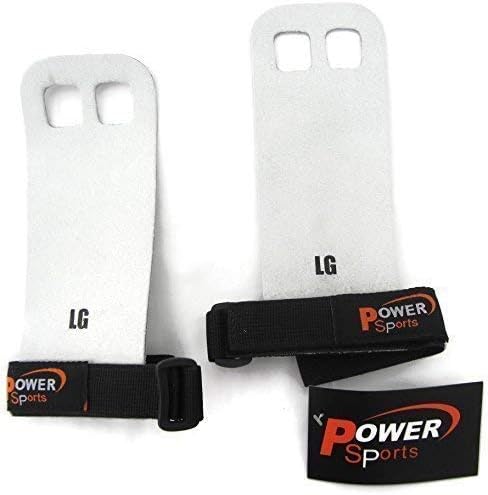 POWER SPORTS Gymnastics Hand Grips Velcro GY-10 (LARGE) Sure-Grip Bar Grips/Straps for the serious trainer/Coach