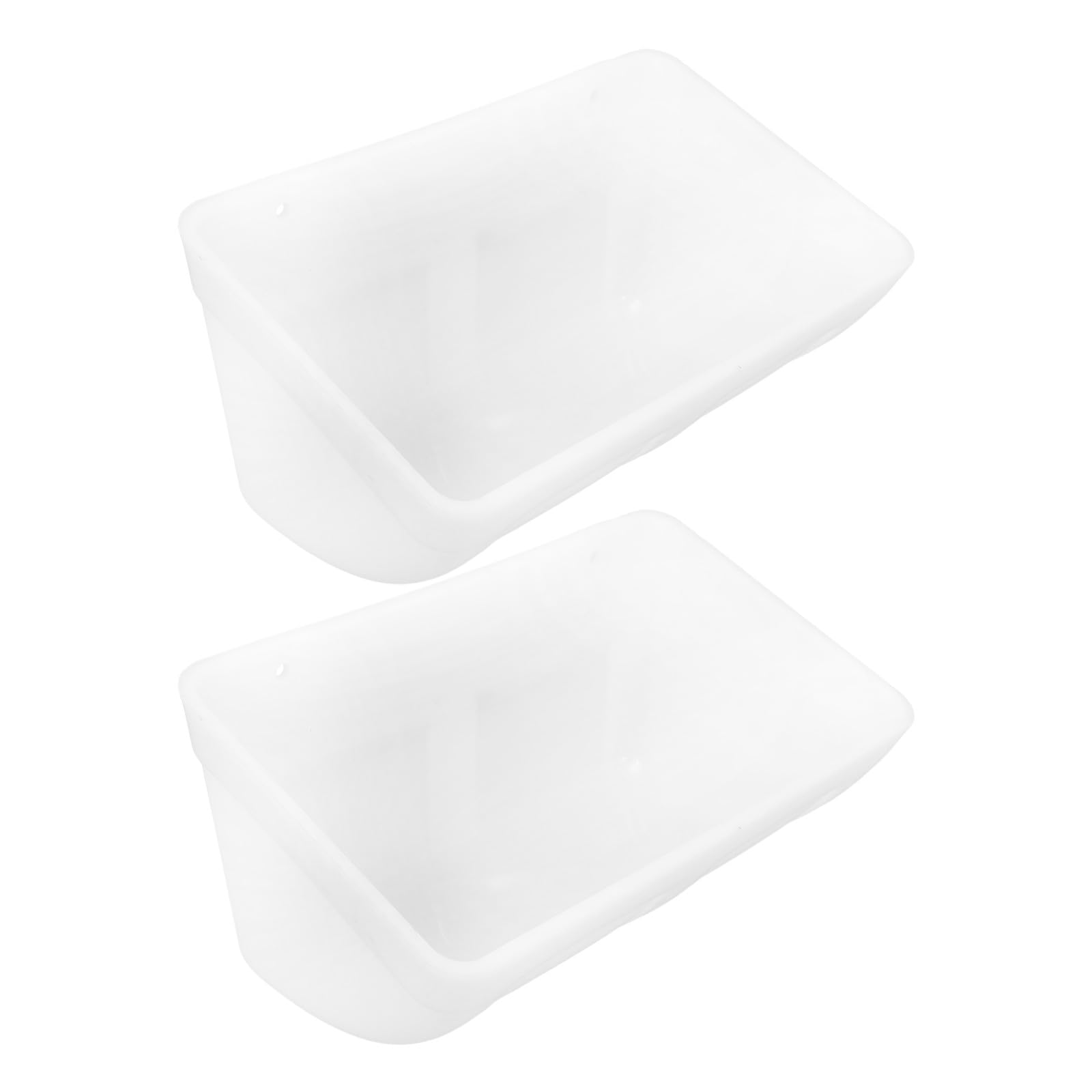 Veemoon Mangeoire Automatique à Volaille en PP Blanc, Grosse Capacité et Légère, pour L'alimentation des Poulets, Lot de 2 Sets de Sets de Pièces pour Poulailler