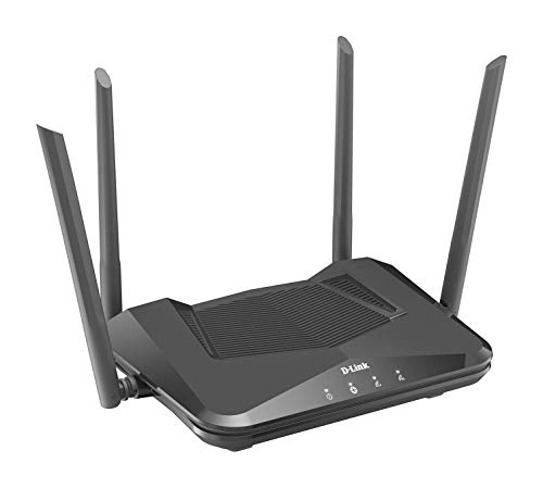 Router D-Link DIR-X1560 EXO AX1500 Wi-Fi 6 con porta WAN e 4 porte LAN, MU-MIMO, gestione della banda SmartConnect, Speedtest integrato. Si integra con Amazon Alexa e Gooogle Assistant.