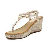 Yefree Chanclas de Tiras Altas para Mujer de Chanclas de Tir