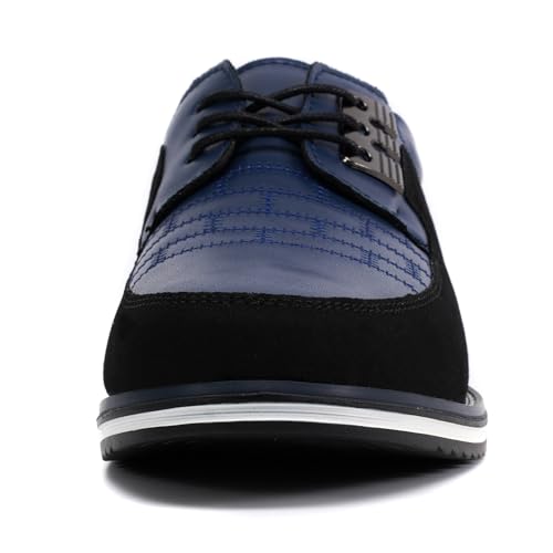 Men's Oxford Casual Shoes Business Lace-up Leather Loafers Fashion Dress Sneakers Breathable Comfortable Office Working Walking Driving2