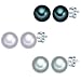 Produktbild Valero Pearls Damen-Set: 3 Paar Ohrstecker Hochwertige Süßwasser-Zuchtperlen in ca. 7 mm Button hellgrau blau 925 Sterling Silber - Perlenohrstecker mit echten Perlen grau dunkelblau 60200121