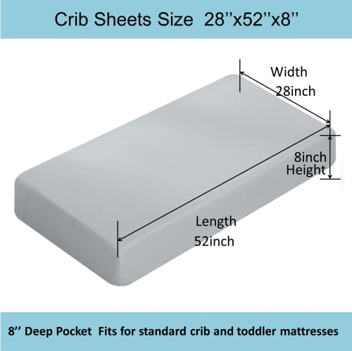 Crib Sheets, Crib Sheets For Boys | Baby Boy Crib Sheets | Microfiber Crib Fitted Sheet For Standard Crib And Toddler Mattress (Gray And Navy, 2 Pack) #TOP6