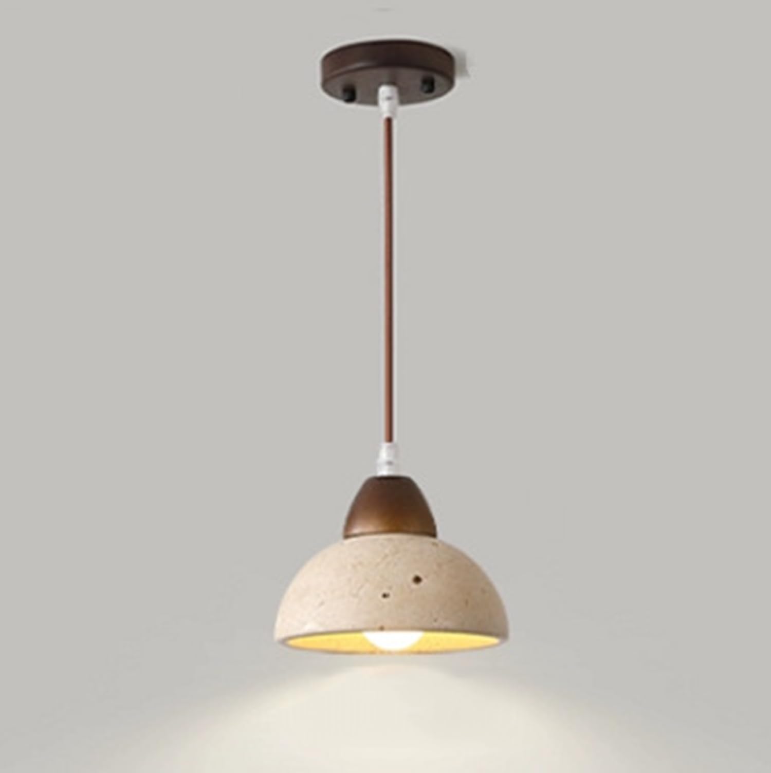 Lámpara colgante de travertino amarillo pequeña para decoración de interiores 6