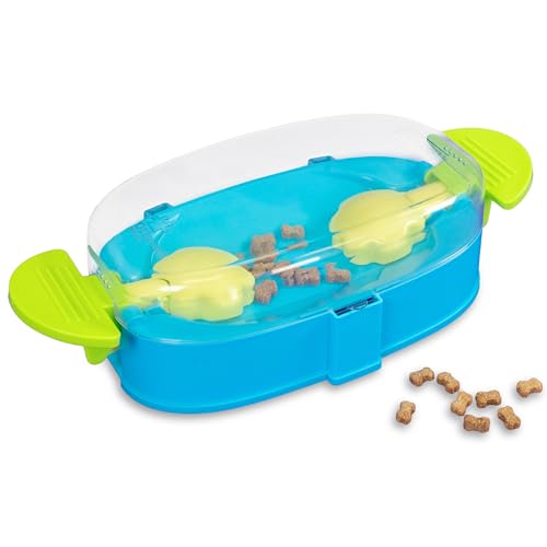 Outward Hound Nina Ottosson Paw N' Play Interactive Dog Treat Puzzle, Level 2 Intermediate Dog Enrichment Dog Toy, Blue, Small