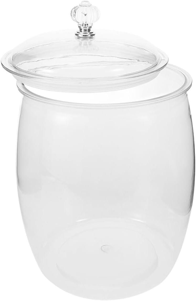 Yardwe Airtight Plastic Food Storage Jar 6.5l Cookie Candy Container with Lid Kitchen Canister for Pantry Organization Random Color